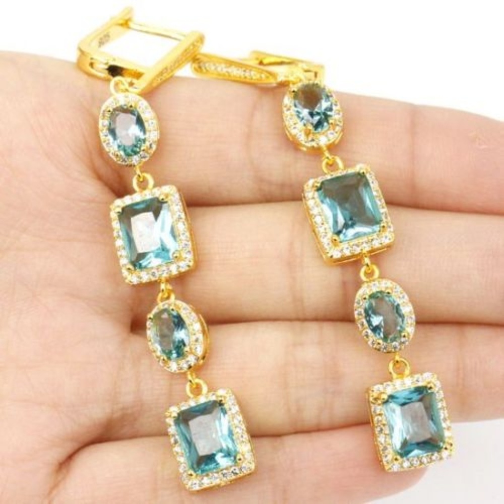 Aquamarine drop Earrings
